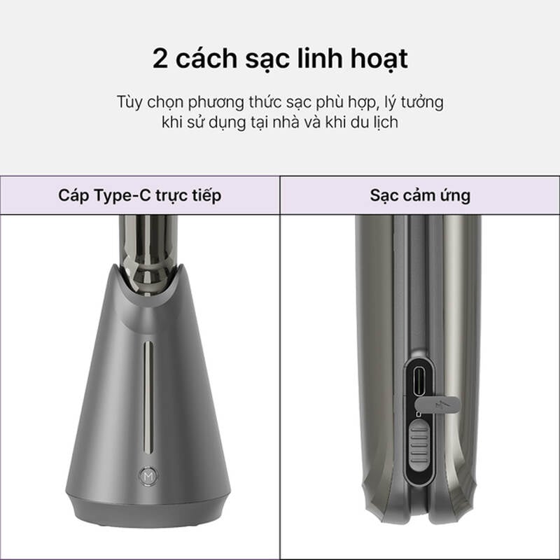 Máy duỗi tóc không dây LocknLock 3 mức nhiệt, 30W - Màu xám - ENA225DGRY, , large image number null